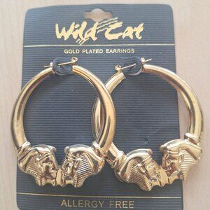 VINTAGE PHARAOH EGYPTIAN LARGE RUNWAY EARINGS